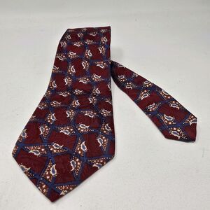 Bert Pulitzer Silk‎ Tie Luxury Red Paisley USA MADE